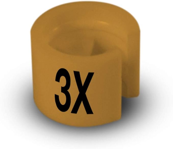 Printed Colored Hanger Size Markers - 100pcs/bag (3X)