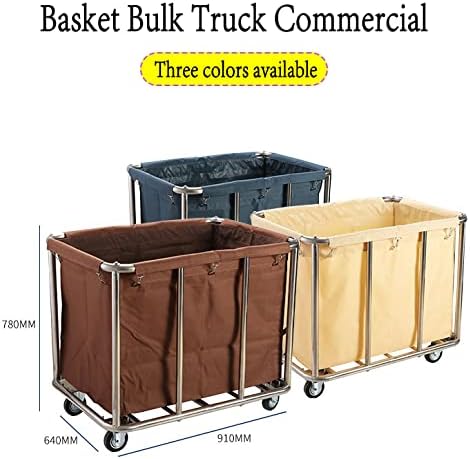 Commercial Laundry Cart with Wheels 330lb Industrial 12 Bushel Laundry Hamper Sorters Heavy Duty Large Waterproof Laundry Basket For Home Organizer and Storage