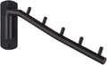 JQK Folding Clothes Hanger Rack, Stainless Steel Swing Arm Hook Holder, Clothing Hanging System Drying Closet Storage Organizer Matte Black Wall Mount, SHR100-PB