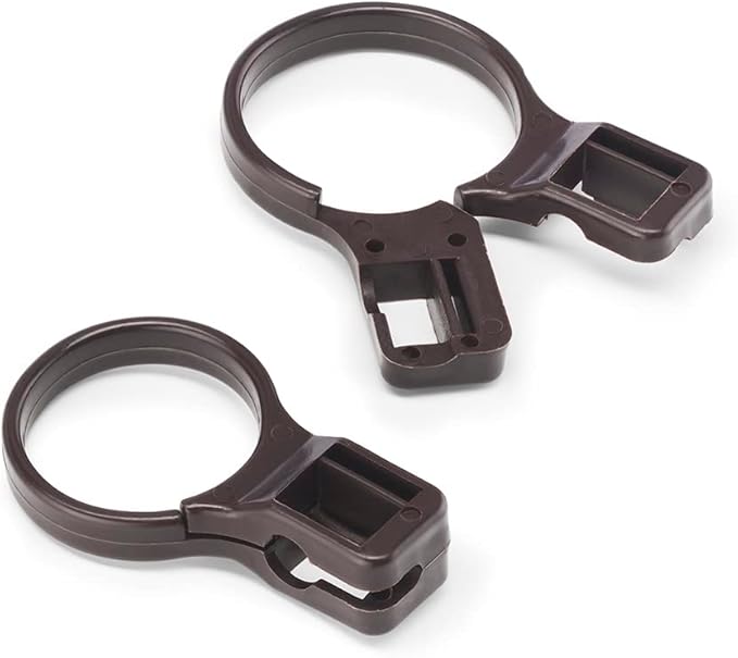 Whitmor Plastic Slip-On Hanger Receptacles, Brown, Set of 72