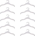 10Pcs Plastic Dog Clothes Hanger Non-Slip Clothing Rack Multi-Sizes Pet Clothes Plastic Pet Product Product Accessories(L,White)