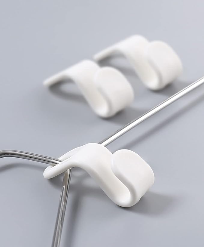 100 Pcs Clothes Hanger Connectors, Heavy Duty Plastic Extenders, Velvet Connection Hooks, Cascading Hanger Hooks for Organizer Closet Space Savers, White