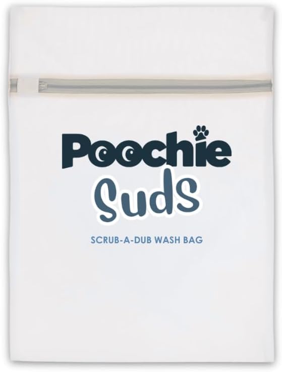 Poochie Suds Pet Laundry Detergent, Enzyme Cleaner and Odor Remover, Hypoallergenic and Fragrance-Free Pet Safe Detergent for Dog and Cat Bedding, Blankets, Toys and Gear, Made in USA, 16 fl oz