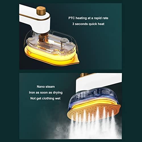 Mini Travel Ironing Machine, 180°Rotatable Handheld Garment for Clothes, Iron Garment, Folding Handle Thermostat for Clothes
