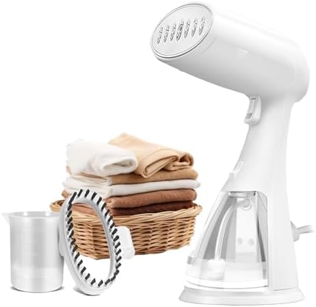 Portable Handheld Steamer for Clothes - 1350W Hand Held Clothes Steamer 15S Fast Heat-up, Heat-Resistant Steam Iron Remove Wrinkles for All Fabrics, 300ml Tank for Travel/Hotel