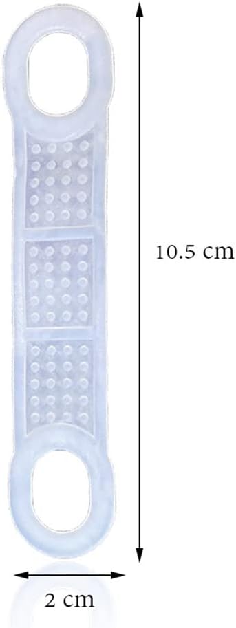 BCP 100 Pcs Clear Non-Slip Rubber Clothes Hanger Grips Clothing Hanger Strips