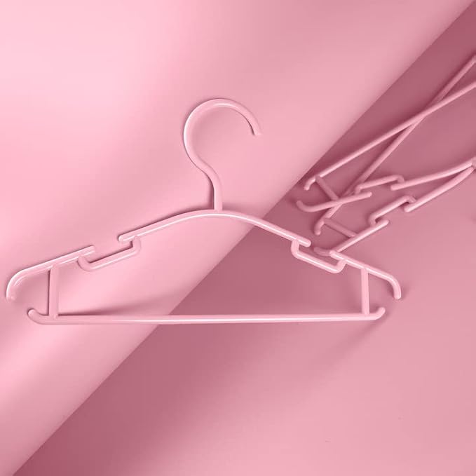 GoodtoU Baby Hangers Pink Kids Hanger Clothing Baby Hangers for Nursery Plastic Kids Hanger 100 Pack