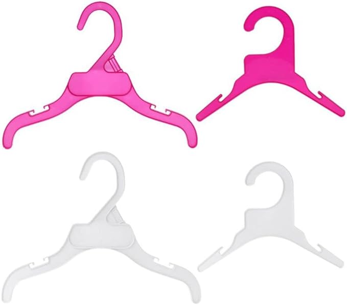 10Pcs Plastic Dog Clothes Hanger Non-Slip Clothing Rack Multi-Sizes Pet Clothes Plastic Pet Product Product Accessories(L,White)