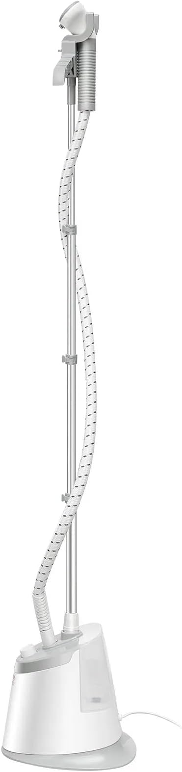 Standing Steamer with Garment Hanger, 1.7L Water Tank for 90min Continuous Steaming, Heats in 45 Seconds, Double-Insulated Steam Hose