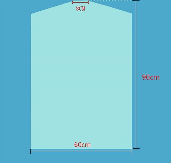 80Pcs Dry Cleaner Bags Plastic Clear Can be Hung Transparent Clothing Dust Cover