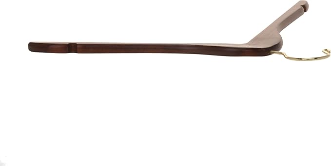 Quality Semi Curved Wooden Suit Hangers, 80-Pack Smooth Finish Solid Wood Coat Hanger with Swivel Hook, Jacket, Pant, Dress Clothes Hangers (Walnut - Gold Hook, 80)