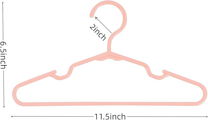 120 pcs Pink Baby Nursery Closet Hangers,Non-Slip Laundry Infant Pant Hanger for Newborn Clothes,Ultra-Thin Child Coat Hanger for Girl Boy Toddler Kids