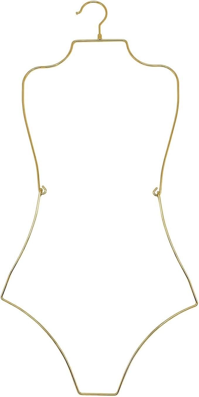 Swimsuit Hanger Lingerie Hanger Bathing Suit Hanger Display Hanger,Bikini Hanger Body Shape Display Rack Adults Accessories, Gold