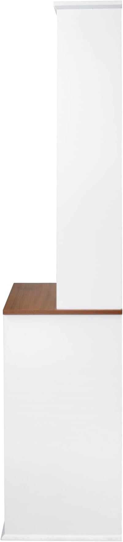 Modern Hall Tree with Top Storage, Coat Rack, 3 Shelves and Drawers, 3 Sturdy Hooks, 40.2'' Wide Hall Tree with Storage Bench for Hallway, Entryway, Living Room (White/331)