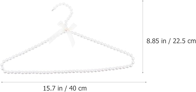 Ciieeo Artificial Pearl Clothes Hangers with Bowknot Decorative Design for Home Closet Organization Multipurpose Hangers for Suits Coats Dresses and Sweaters