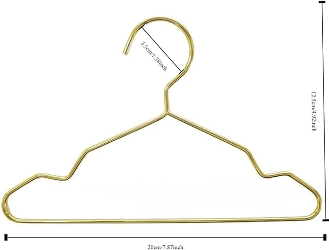 20Pcs/Set Metal Small Dog Closet Non-Slip Space Saving Hanger Doll Clothes Hanger Closet Pet Accessory Cat Hanger Clothes Rack Accessories Storage Organizer Hangers with Groove for Pet