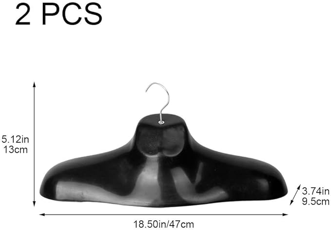 2pcs Clothes Hanger, Extra Thick Plastic Wide Shoulder Adult Mannequin Male Standard Clothing Hanger for Everyday Use