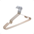 Closet Wire Coat Metal Hangers for Adults, Clothes Hanger for Cloth Non-Slip Dip Hangers, 10-Pack (Latte)