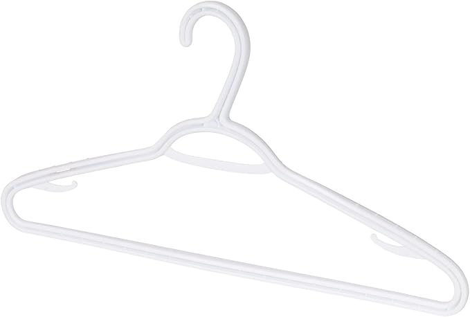 Set of 30 Slim Clothes Hanger by Neatfreak! - Space Saving Hangers for Clothes, Pants, Lingerie and Accessories - Robust White Plastic Hangers with Hooks and Pants Bar - 30 Pack