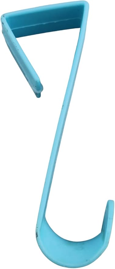 Over The Door Hooks Hangers - 4 Pack Blue Plastic Valet Set for Coats, Towels, Clothes, Bathrobes, Hats, Pocketbooks, and Shirts - Durable Rust-Proof Laundry Hanger and Closet Organizer