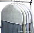 HANGERWORLD Breathable White Polypropylene Shoulder Covers (20 Pack, Suit / Dress / Sweater Protection)