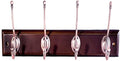 Bulk Hardware BH03313 Ball End Hat and Coat Hooks on Antique Rail with Antique Brass Finish