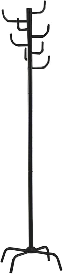 HAKU Möbel Coat rack black, metal, metal - Dim.: H 180 cm x Ø 37 cm, Style: Modern