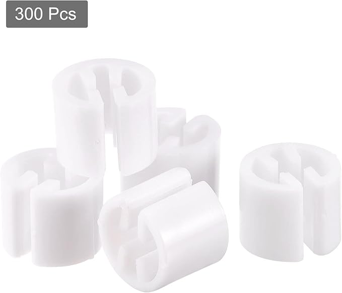 MECCANIXITY Clothes Hanger Marker Blank Fit 3.5mm Rod for Garment Color Coding White Count 300