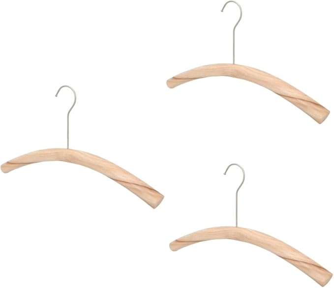 ABOOFAN 3pcs Wooden Hanger Coat Hangers Simple Clothes Wood Suit s Driftwood Hotel Clothes Birch Logs for Decoration Multi Scarf Rack Skirt