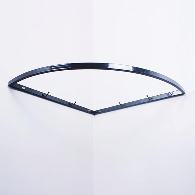 Corner Hanging Bar, Rack Iron Wall Mounted Right Angle Corner Clothing Rack, Industrial Pipe Garment,Multi-Purpose Hanging Rod, for Retail Display, Closet Storage(Black)