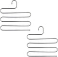 Magik 2-4 Pcs Trouser Pants Hanger Non-Slip S-Shape 5-Layer Rack Closet Space Saver (2)