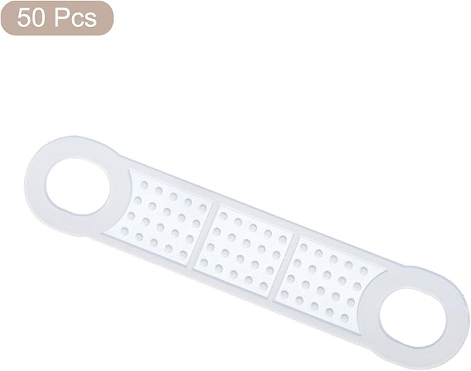 uxcell 50Pcs Non-Slip Hanger Grips Silicone Adhesive Clothes Hanger Strips for Wood Plastic Hangers, Clear (4.13" x 0.79")