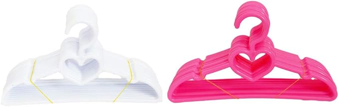 MyBritttanys 24 Pack Heart Doll Clothes Hangers Fits 18 Inch Fashion Girl Doll Clothes