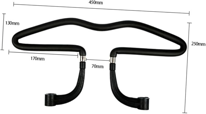 PRETYZOOM Car Seat Hanger Hook for Headrest Auto Vehicle Clothes Holder Coat Jacket Suit Organizer Easy Mount Wrinkle-Free 16.92In Black