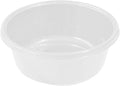 YBM HOME Round Plastic Wash Basin (Pearl White, 13")