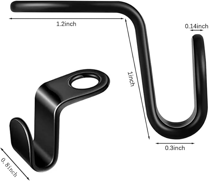Clothes Hanger Connector Hooks, 80PCS Sturdy Mini Cascading Hanger Hooks, Thickened 20lbs Space Saving Closet Hanger Organizer, Hanger Extender Clips, Hanger Connection Hooks for Closet（Black）