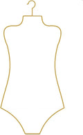 10 Pack Gold M Size Body Shape Swimsuit Bikini Hanger Wire Display Hangers for Lingerie Bathing Suits Swimwear Clothes Coat (10, Gold,M)