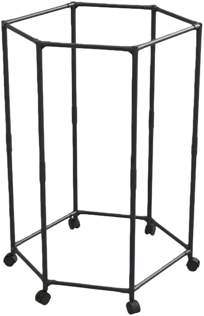 Hexagonal Rotating Clothes Hanger, Household Plastic Clothes Hanger, Movable, Nail Free Installation, Multifunctional,Thickened, Suitable for Any Place (Black)