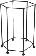 Hexagonal Rotating Clothes Hanger, Household Plastic Clothes Hanger, Movable, Nail Free Installation, Multifunctional,Thickened, Suitable for Any Place (Black)