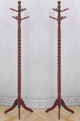 2 New Cherry Solid Wood Hall Tree Hat Coat Rack Hatrack