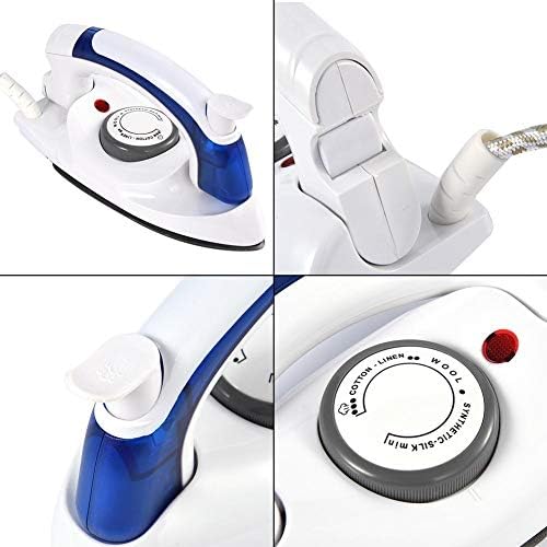 Portable Foldable Folding Compact Handheld Steam Travel Iron Temperature Control(02) White