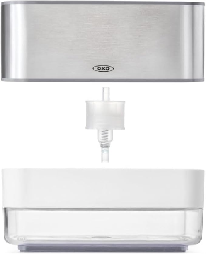 OXO Good Grips Stainless Steel Soap Dispensing Sponge Holder - Clear, One Size