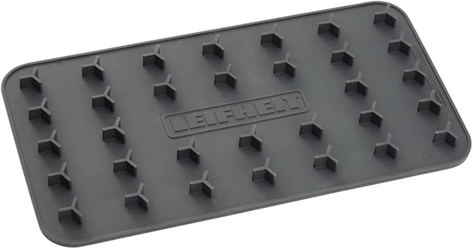 Leifheit Portable Ironing Pad Mat, Anti-Slip Plate, Heat Resistant Silicone Iron Rest, Gray, 27.2 x 17.5 x 14.4 cm
