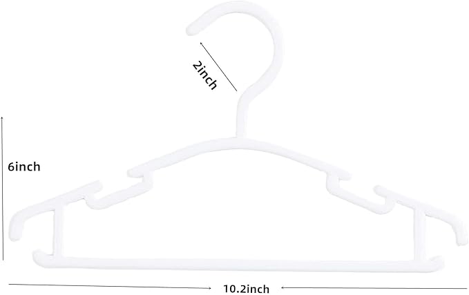 60 Pack White Baby Nursery Closet Hangers,Non-Slip Laundry Infant Pant Hanger for Newborn Clothes Gift,Ultra-Thin Child Coat Hanger for Girl Boy Toddler Kids