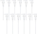 BENECREAT 12 Pcs Clear Plastic Dispensing Pumps, 24/410 Universal Soap Dispenser Pump, Round Replacement Pump for Liquid Dispensing