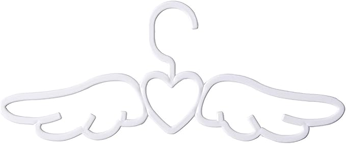 Plastic Clothes Hanger Heart Hangers Space Saving Cute Hangers for Outside Clothes Closet for Shirt Suit Coat 10PCS (White)