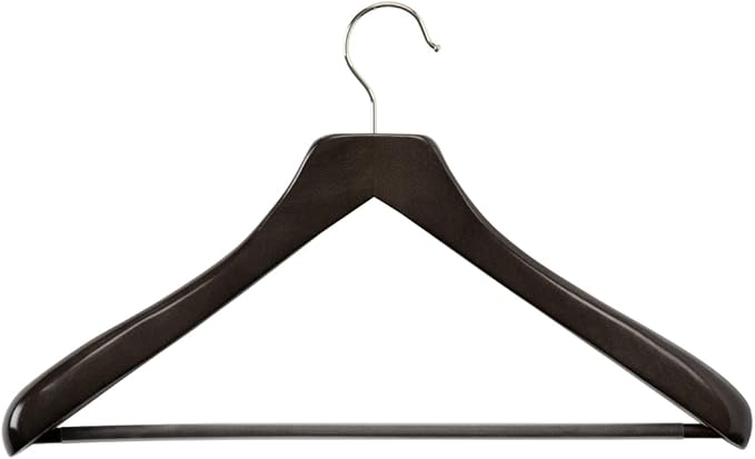 Honey Can Do Curved Ebony Suit Hangers, 2 Pack HNG-09051 Black