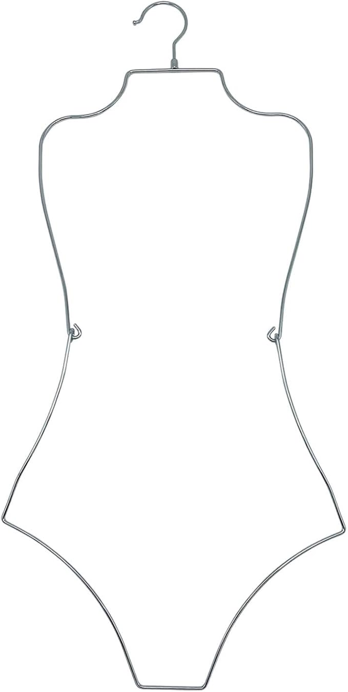 Swimsuit Hanger Lingerie Hanger Bathing Suit Hanger Display Hanger,Bikini Hanger Body Shape Display Rack Adults Accessories, Silver