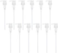 BENECREAT 12 Pcs White Plastic Dispensing Pump, 24/410 Universal Soap Dispenser, Round Replacement for Liquid Dispensing