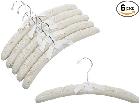 Only Hangers Natural Canvas Padded Hangers w/Chrome Hook